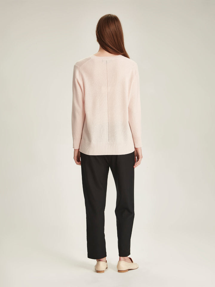 Kari Cashmere V-Sweater (Rosewater)