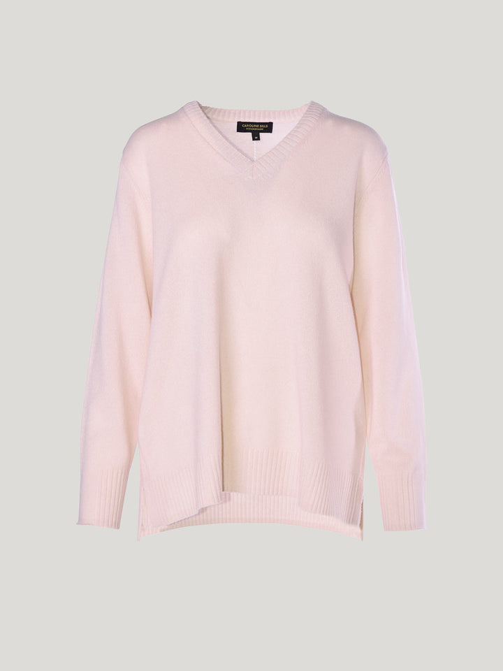 Kari Cashmere V-Sweater (Rosewater)