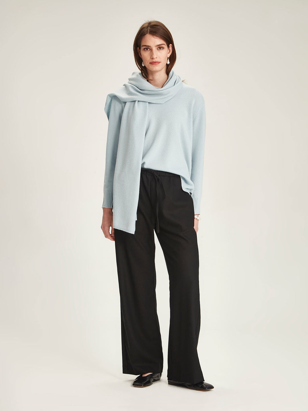 Viola Cashmere Scarf (Crystal Blue)