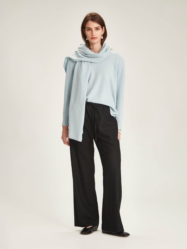 Viola Cashmere Scarf (Crystal Blue)