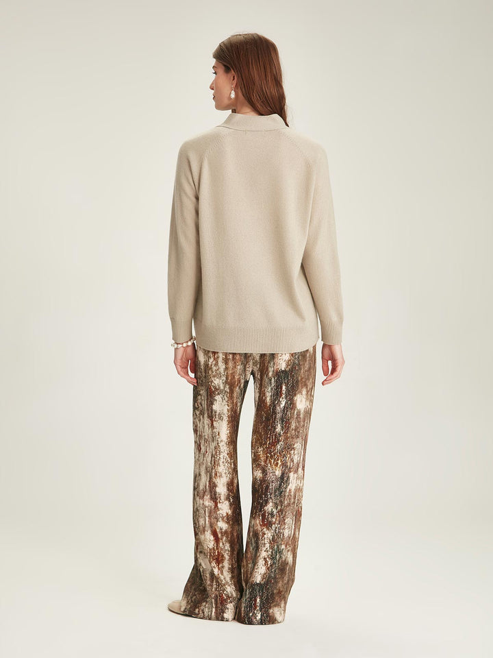Cashmere College Cardi (Pebble)