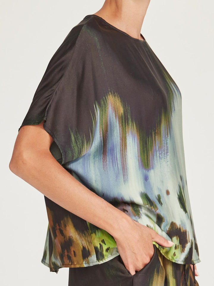 Atlanta Print Top (Mint / Hazy Blue)
