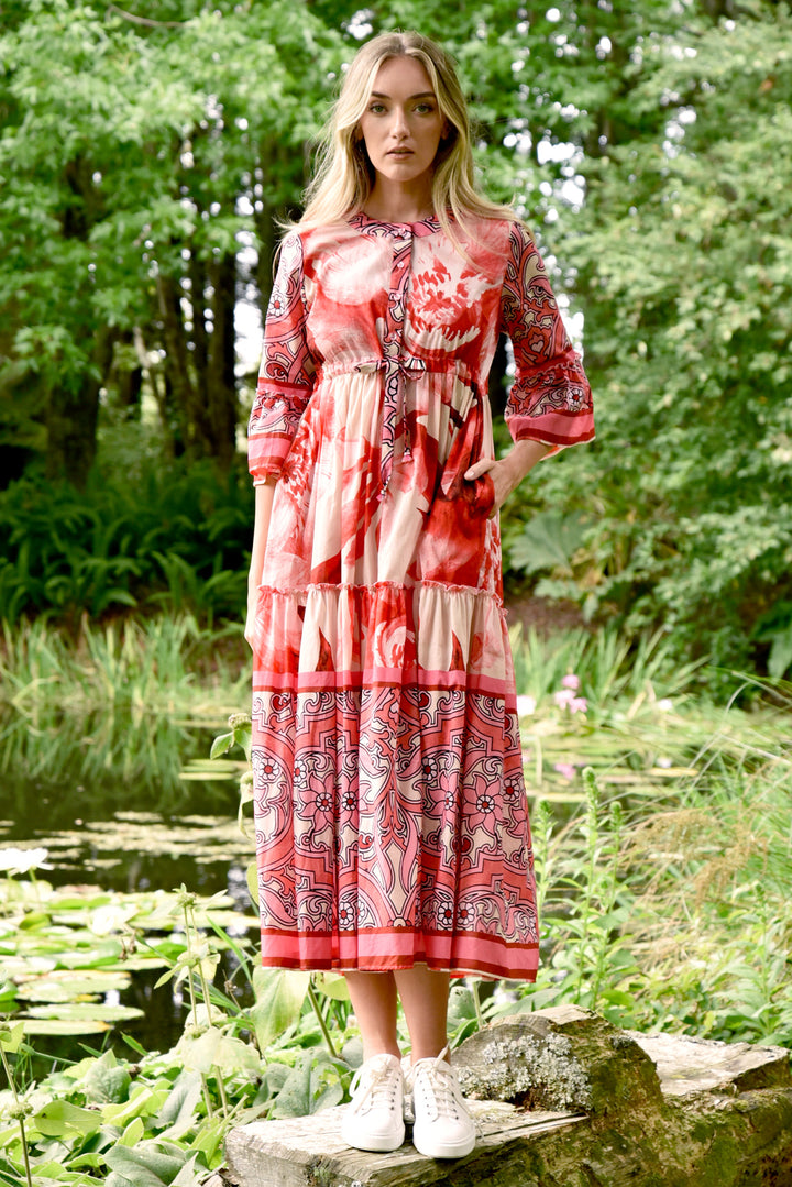 SWEET ESCAPE Dress (Pink Border)