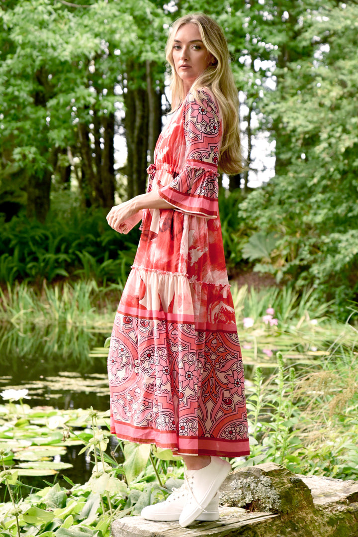 SWEET ESCAPE Dress (Pink Border)