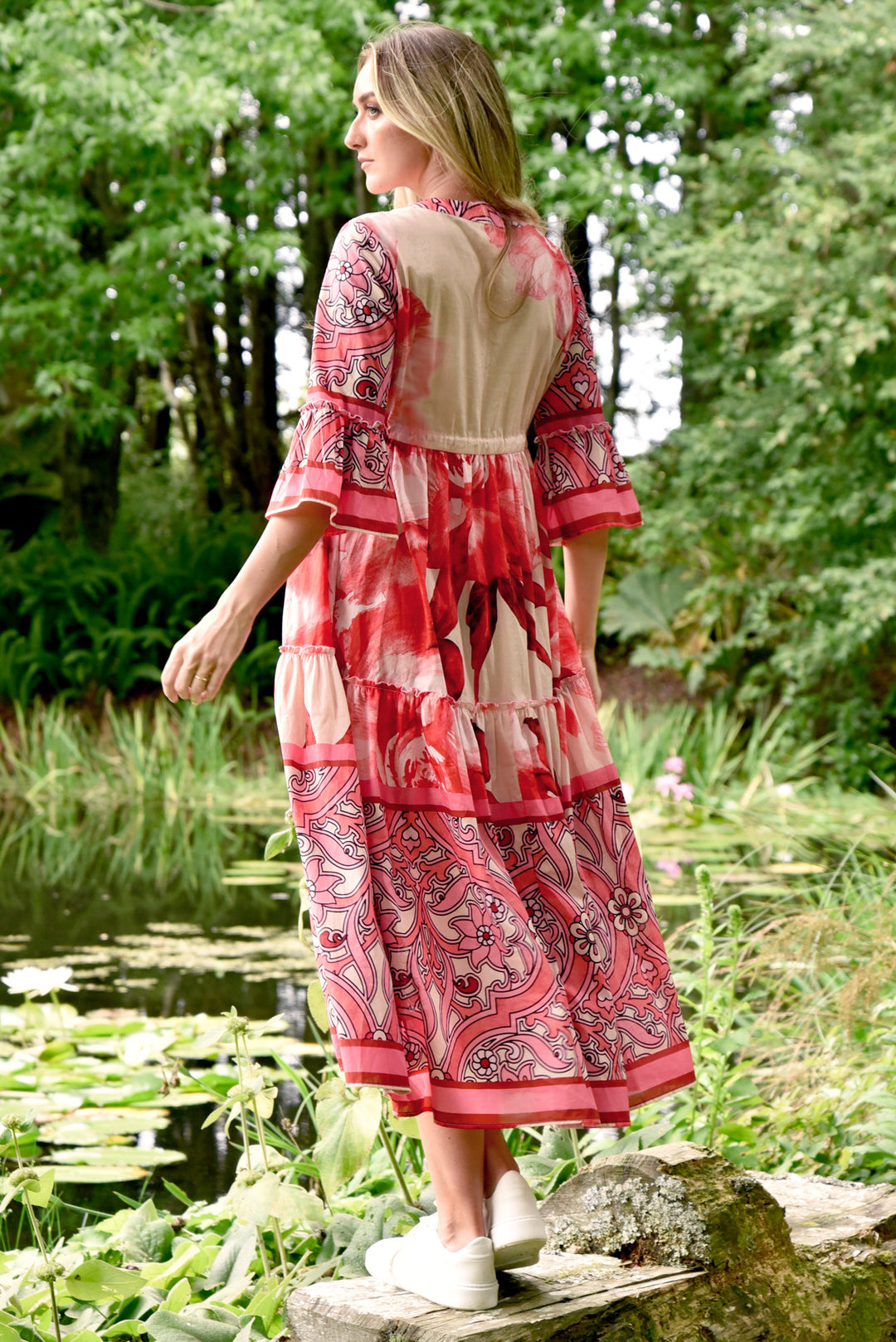 SWEET ESCAPE Dress (Pink Border)