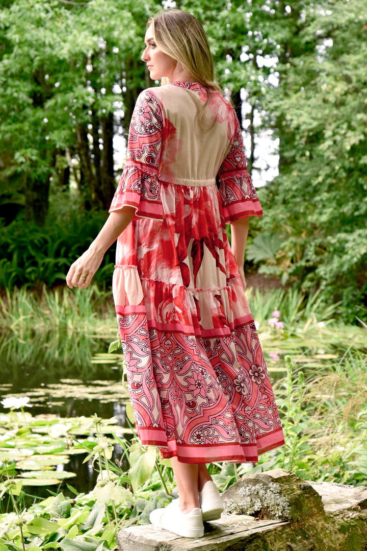 SWEET ESCAPE Dress (Pink Border)