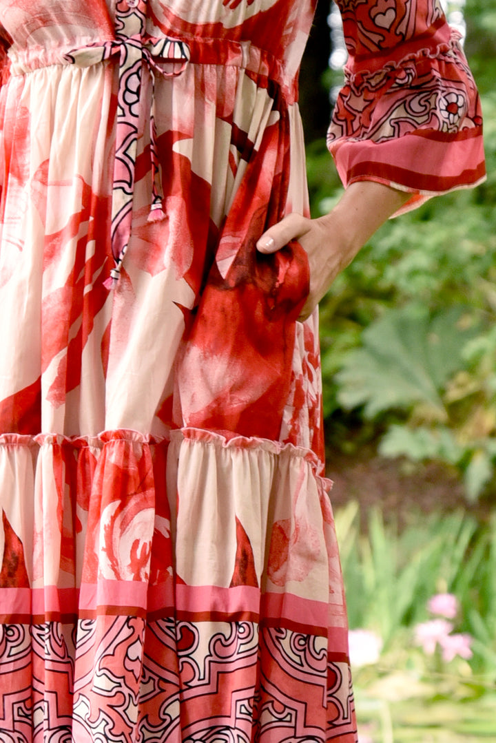SWEET ESCAPE Dress (Pink Border)