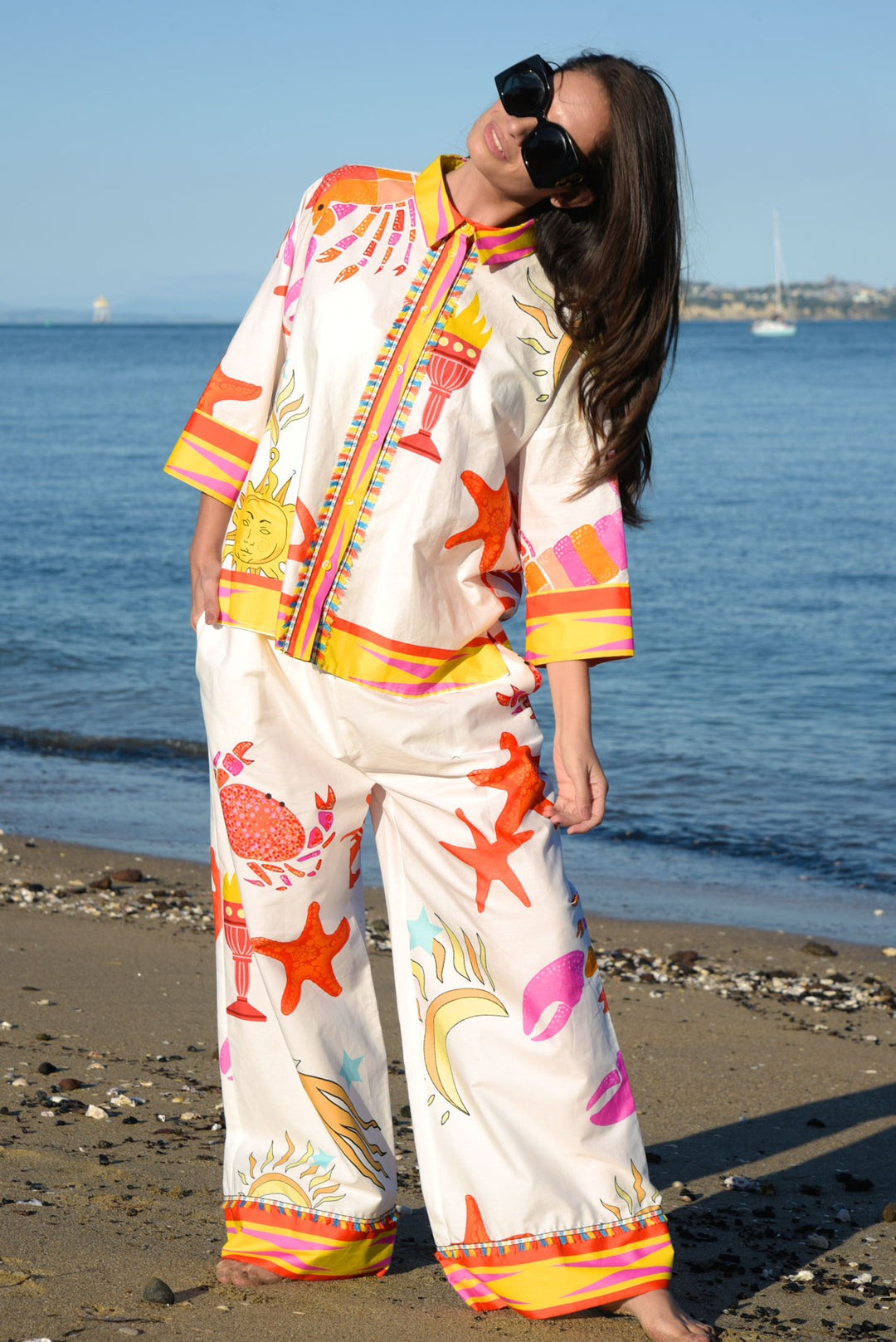 STRETCH A LEG PANT (WHITE SUN)