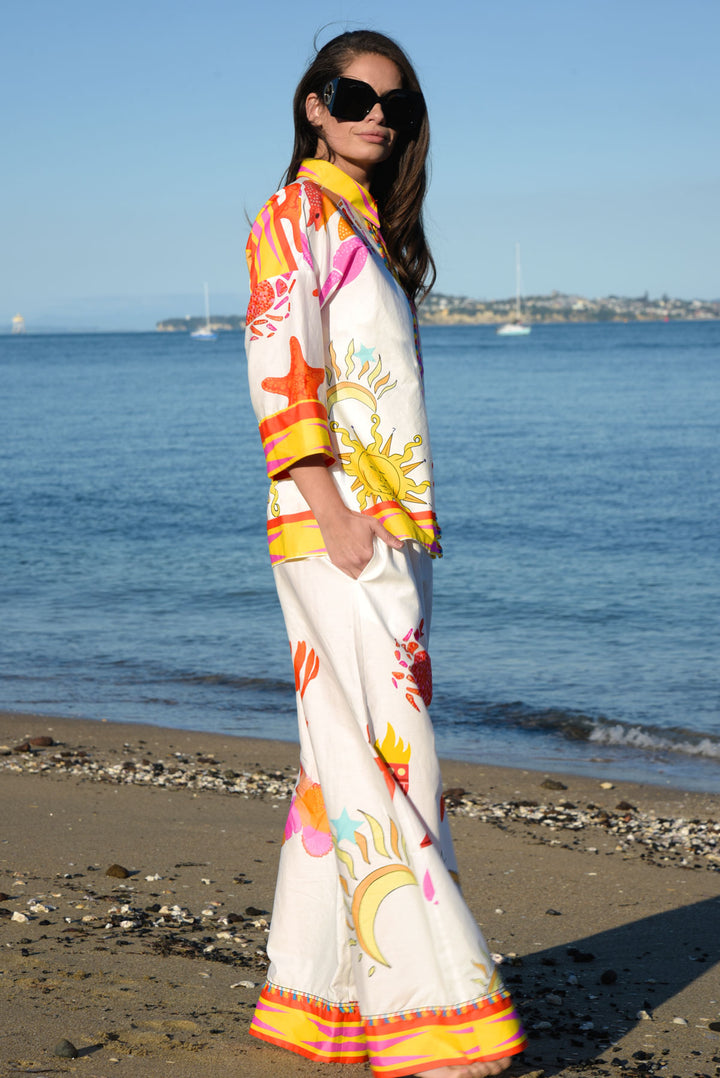 STRETCH A LEG PANT (WHITE SUN)