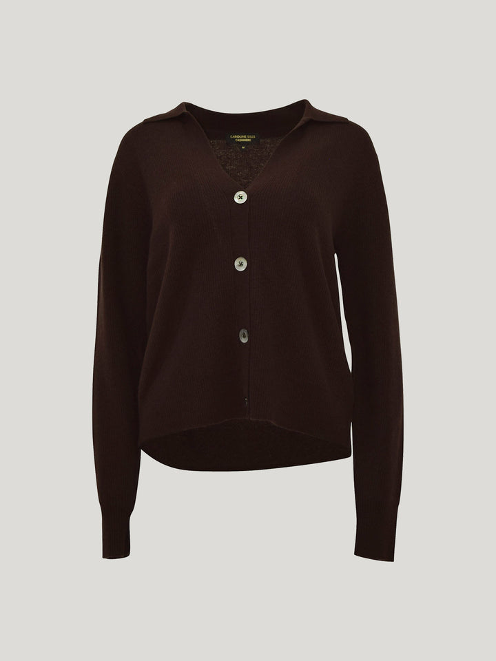 Tina Cashmere Cardigan (Cocoa)