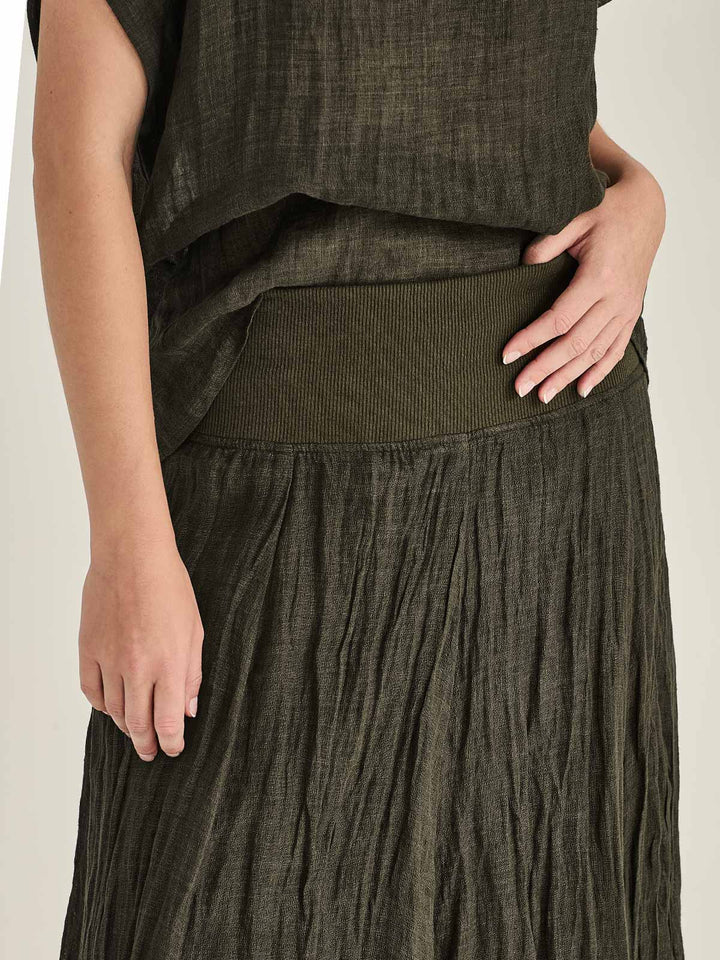 Fabian Gauze Skirt (Khaki)