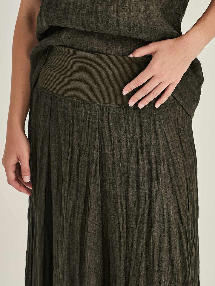 Fabian Gauze Skirt (Khaki)