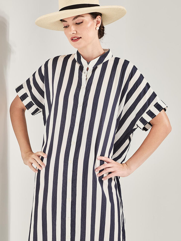 ROBERTA Stripe Dress (Navy Stripe)