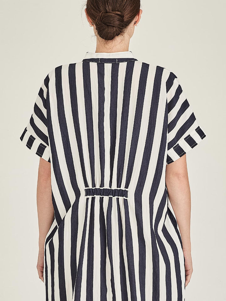 ROBERTA Stripe Dress (Navy Stripe)