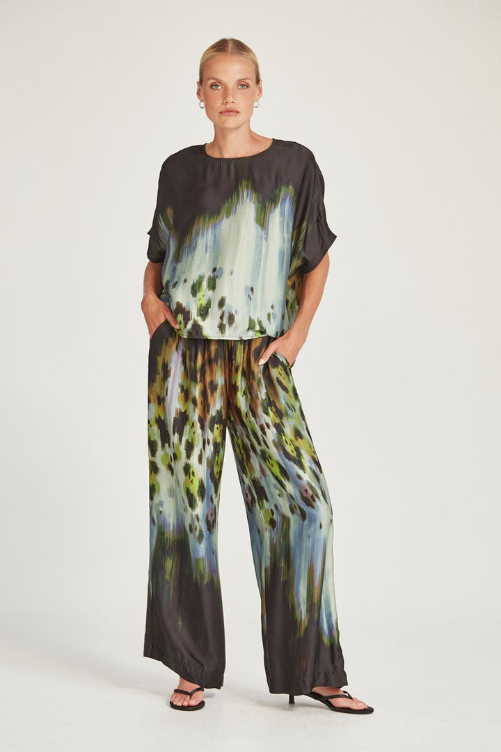 Caria Pant (Mint/Hazy Blue)