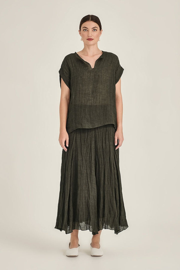 Fabian Gauze Skirt (Khaki)