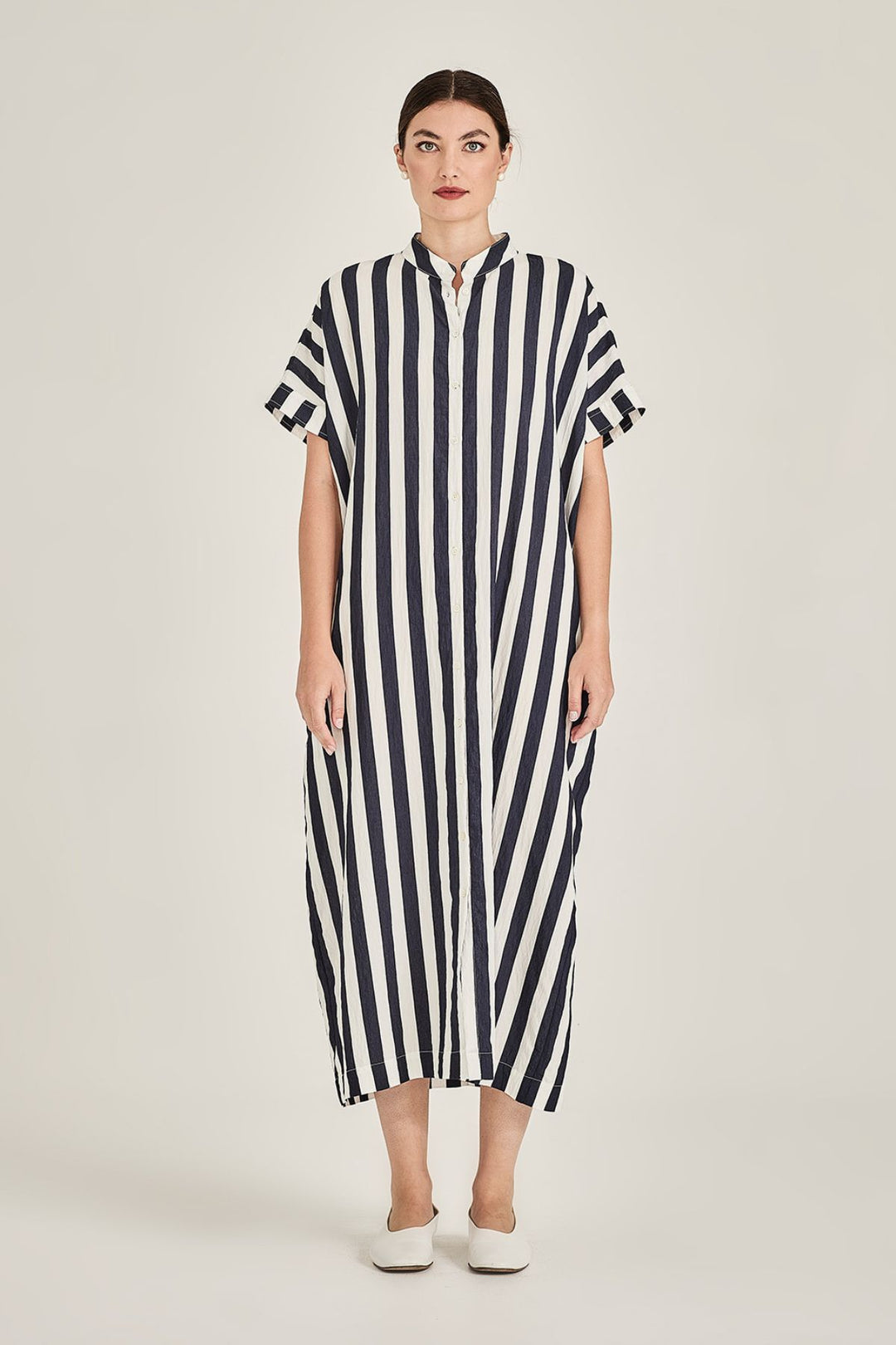 ROBERTA Stripe Dress (Navy Stripe)