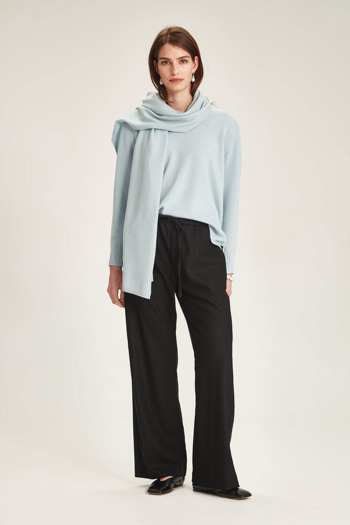 Viola Cashmere Scarf (Crystal Blue)