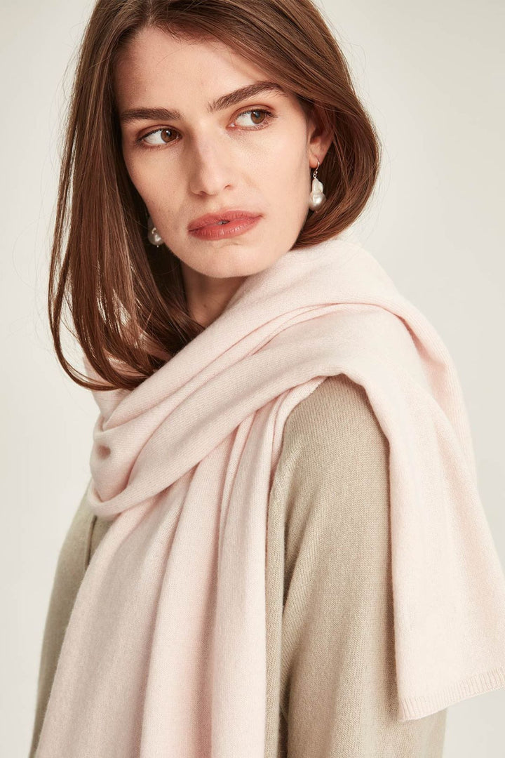 Viola Cashmere Scarf (Rosewater)