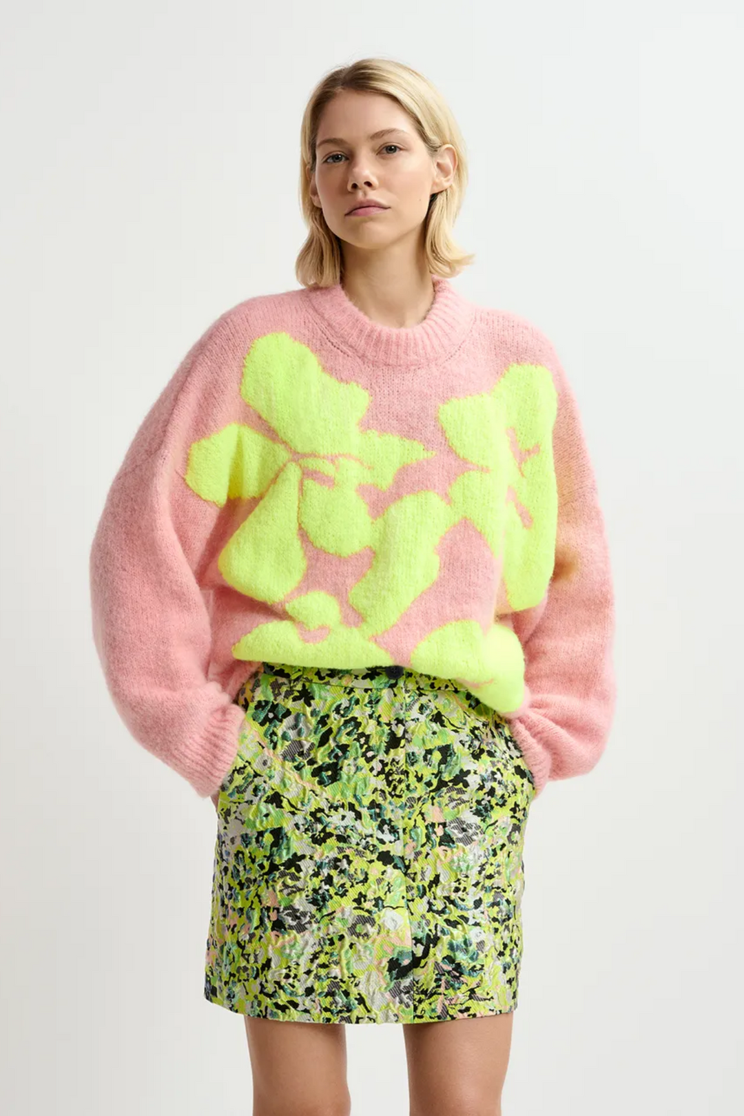 GARCON Jumper Pink Neon Yellow karenjordanstyle