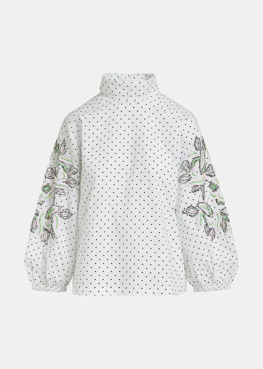 FAERIE Embellished Top (White)