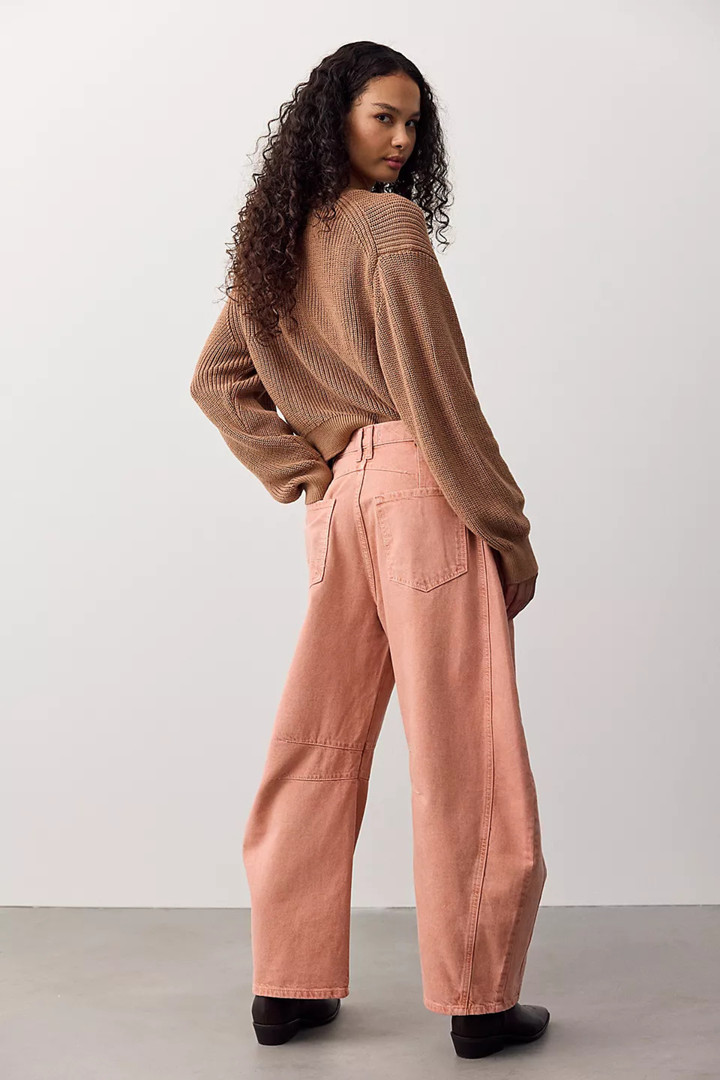Good Luck Mid-Rise Barrel Jean (Desert Petal)