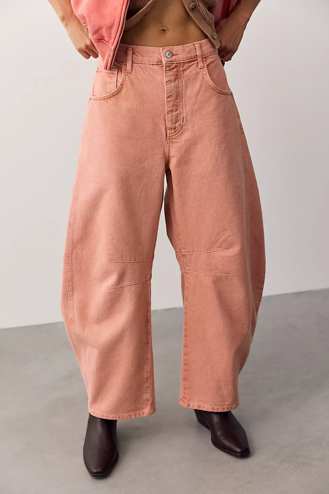 Good Luck Mid-Rise Barrel Jean (Desert Petal)