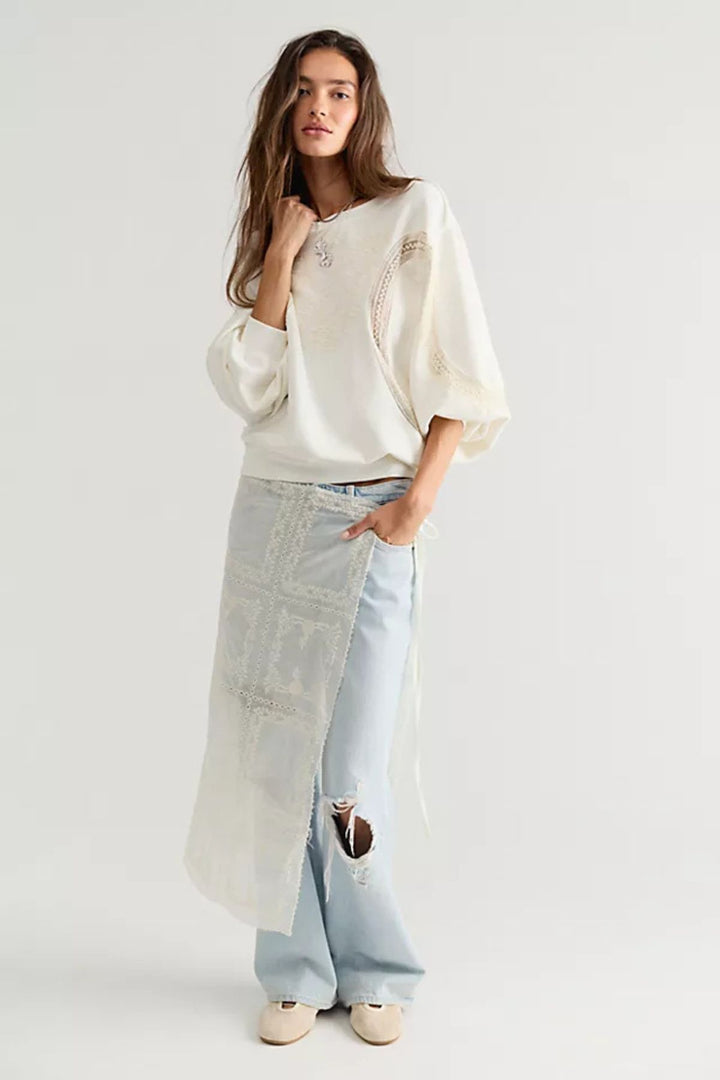 Love Lace Sweatshirt (Ivory)