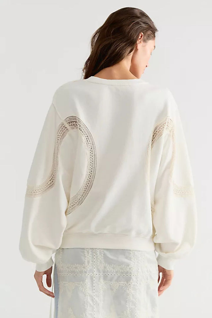 Love Lace Sweatshirt (Ivory)