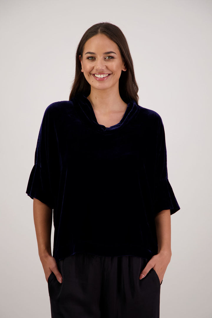 Hanley Velvet Top (Ink)