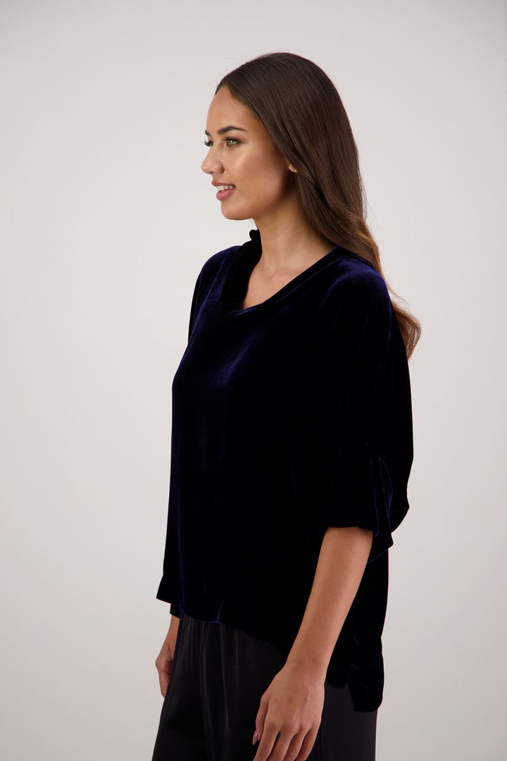 Hanley Velvet Top (Ink)