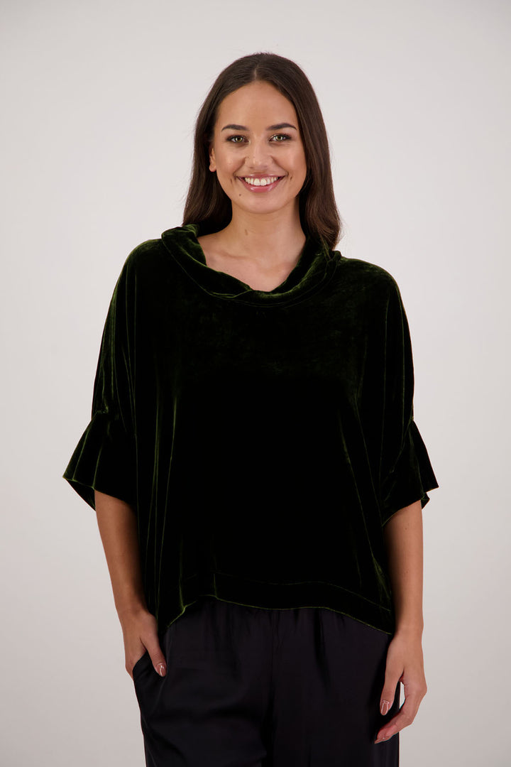 Hanley Velvet Top (Khaki)