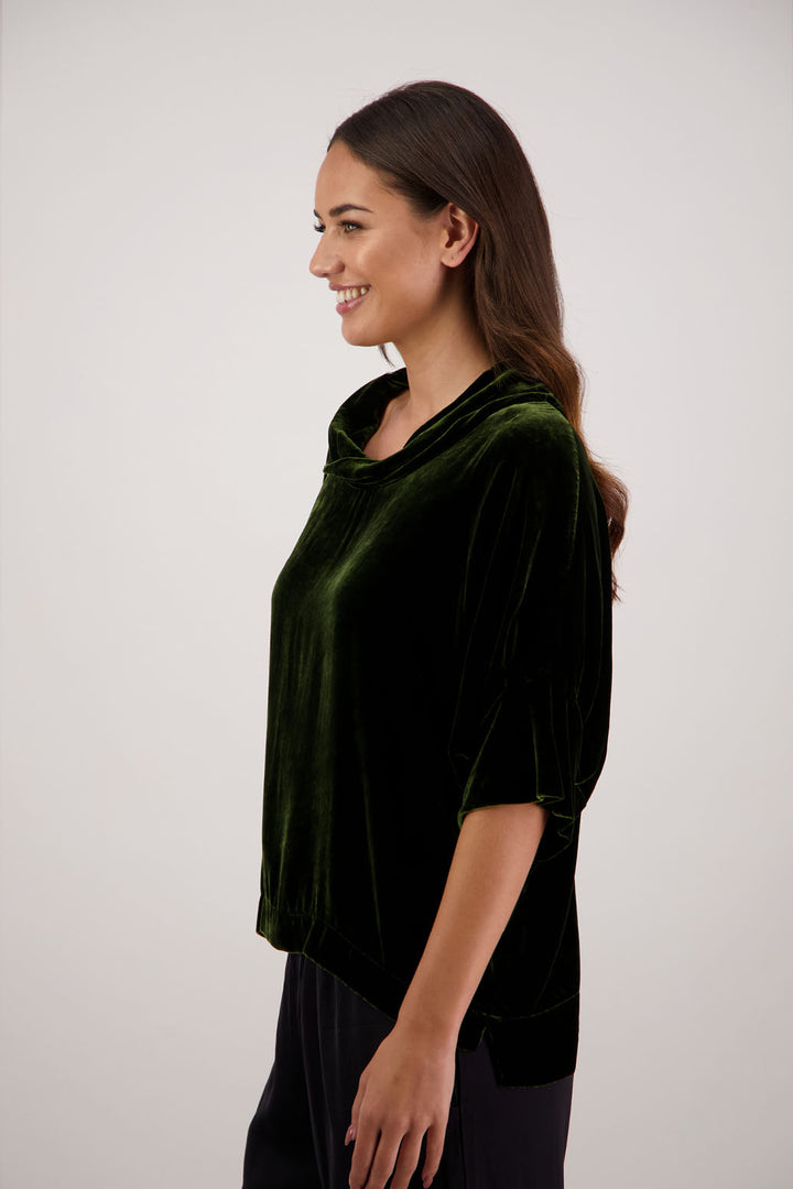 Hanley Velvet Top (Khaki)