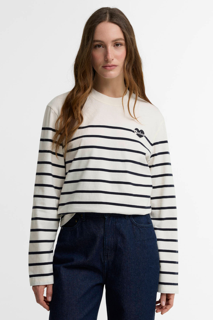 Harling Striped Top (Cloud/Dark Navy)