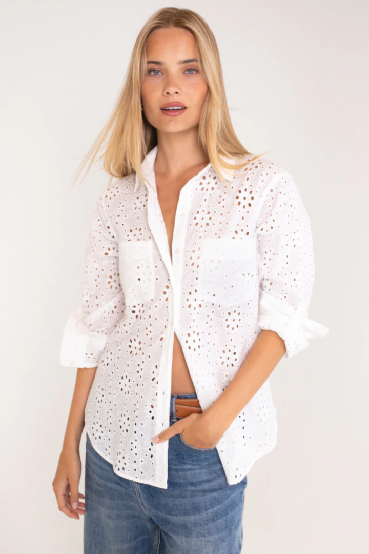 The Broderie Shirt (White)