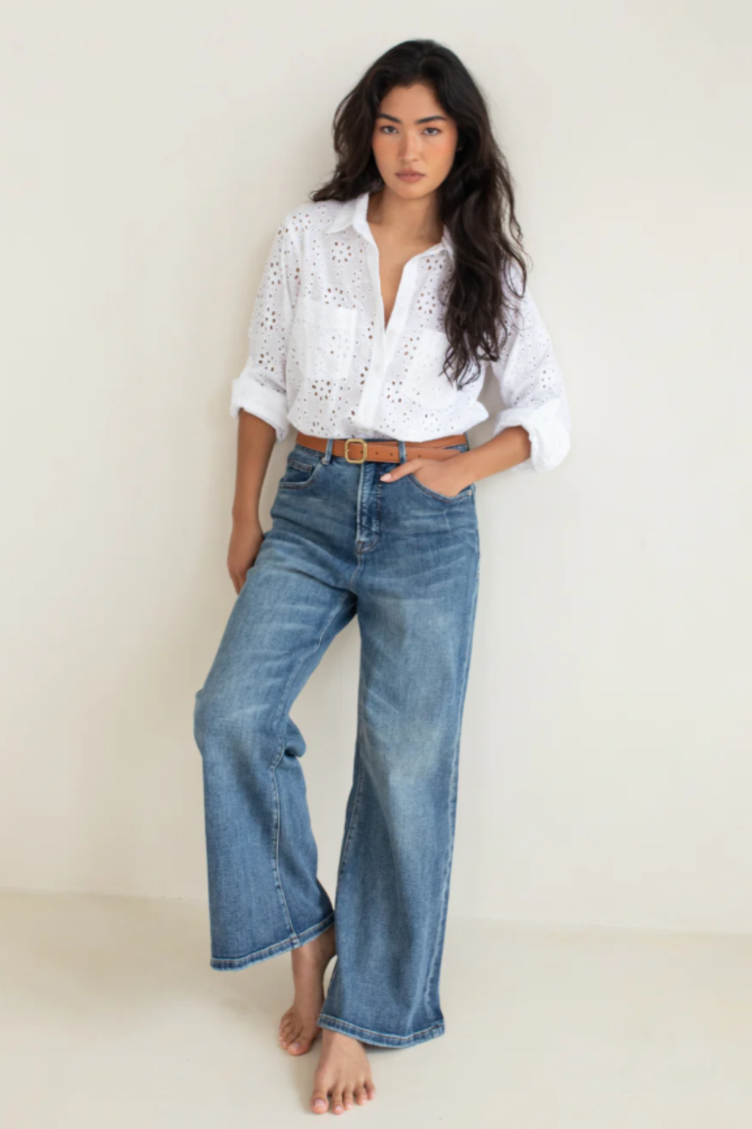 The Broderie Shirt (White)