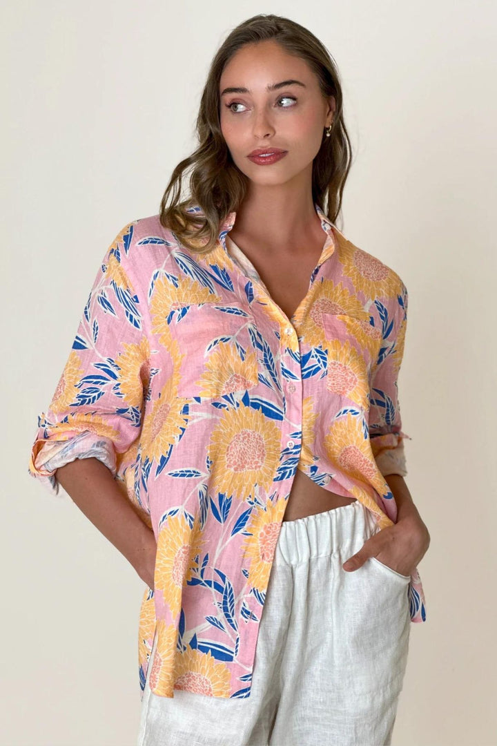 The Boyfriend Shirt (Mimosa Floral)