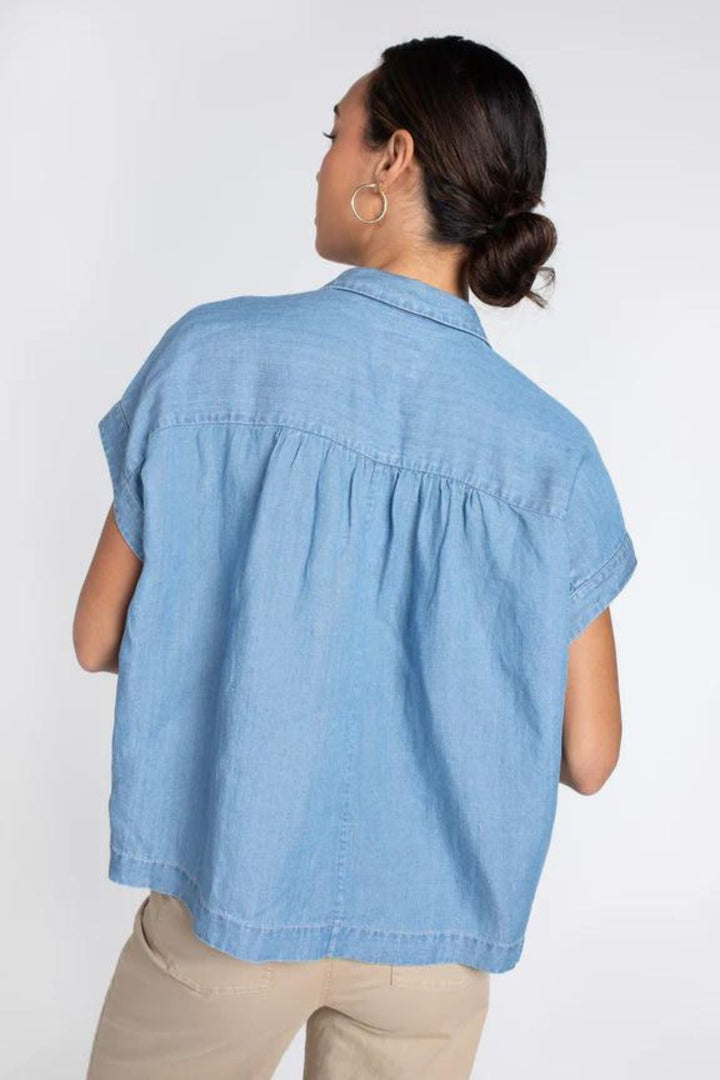 Short Short Sleeve Shirt (Denim)