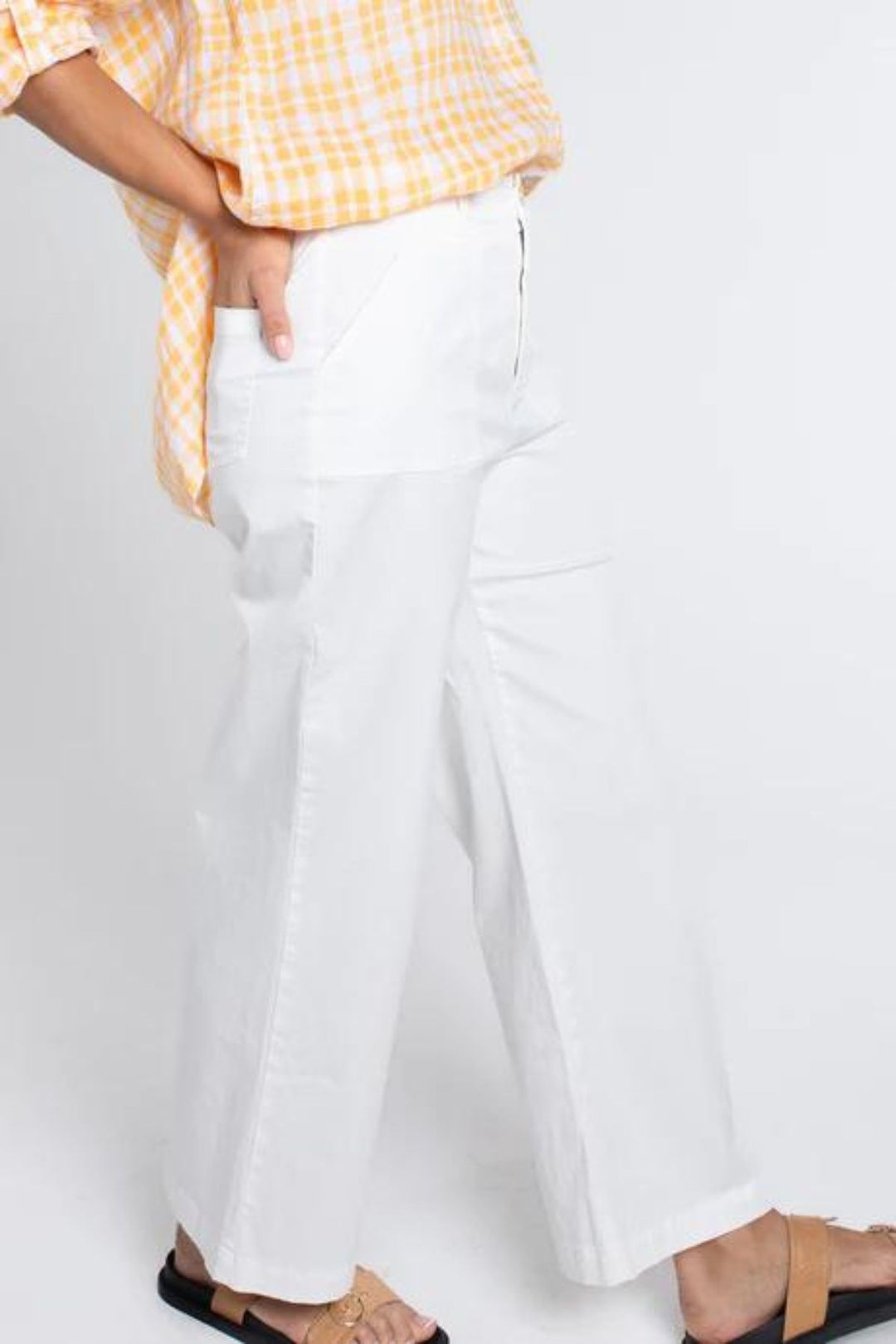 Wide Leg Pants (White)