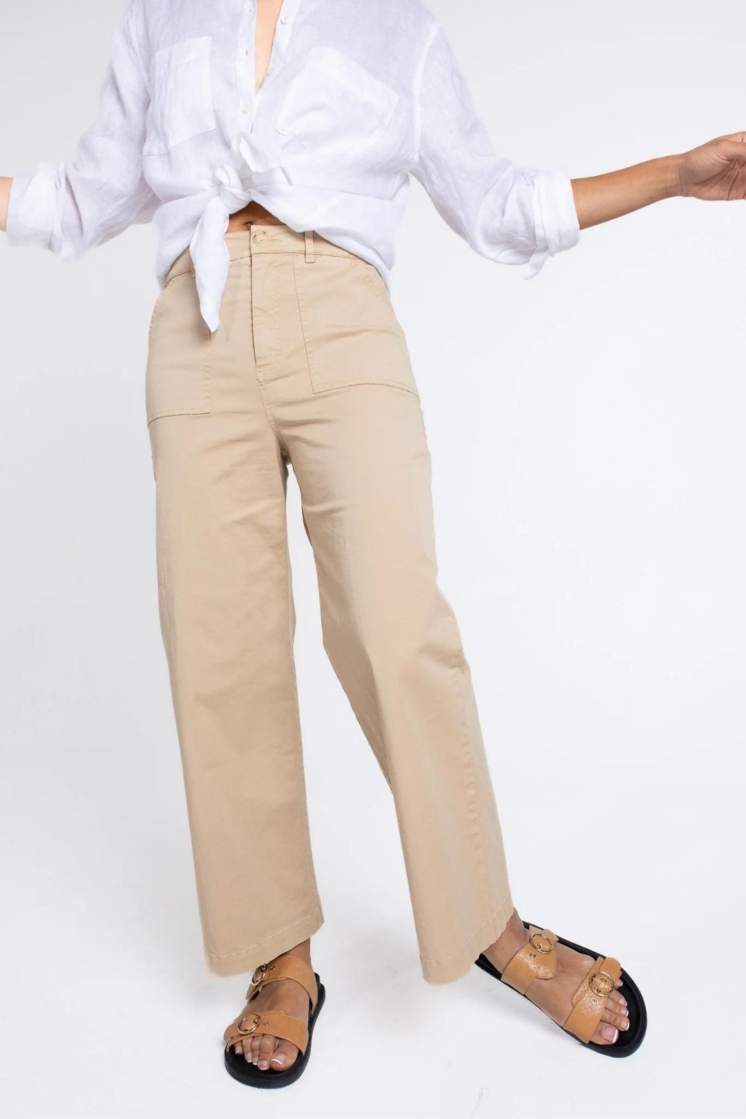 Wide Leg Pants (Sand)