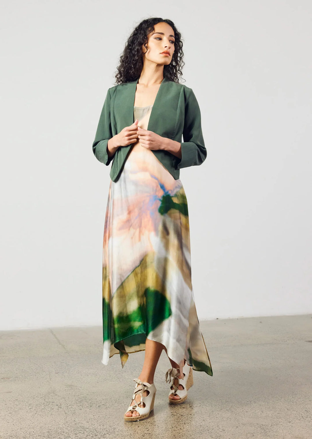 Costiera Dress (Pink / Green)