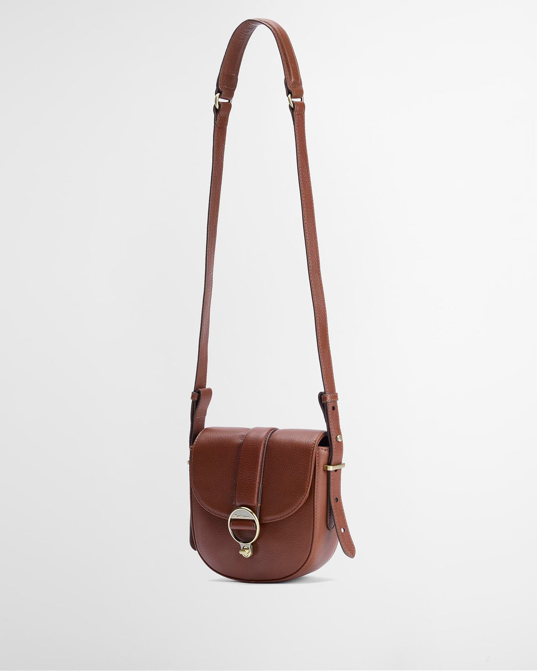 Elm Leather Crossbody Bag (Brown)