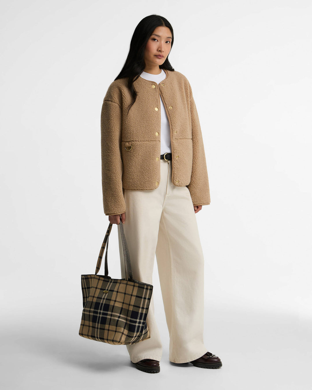 Layla Tartan Large Tote Bag (Birchwood Tartan)