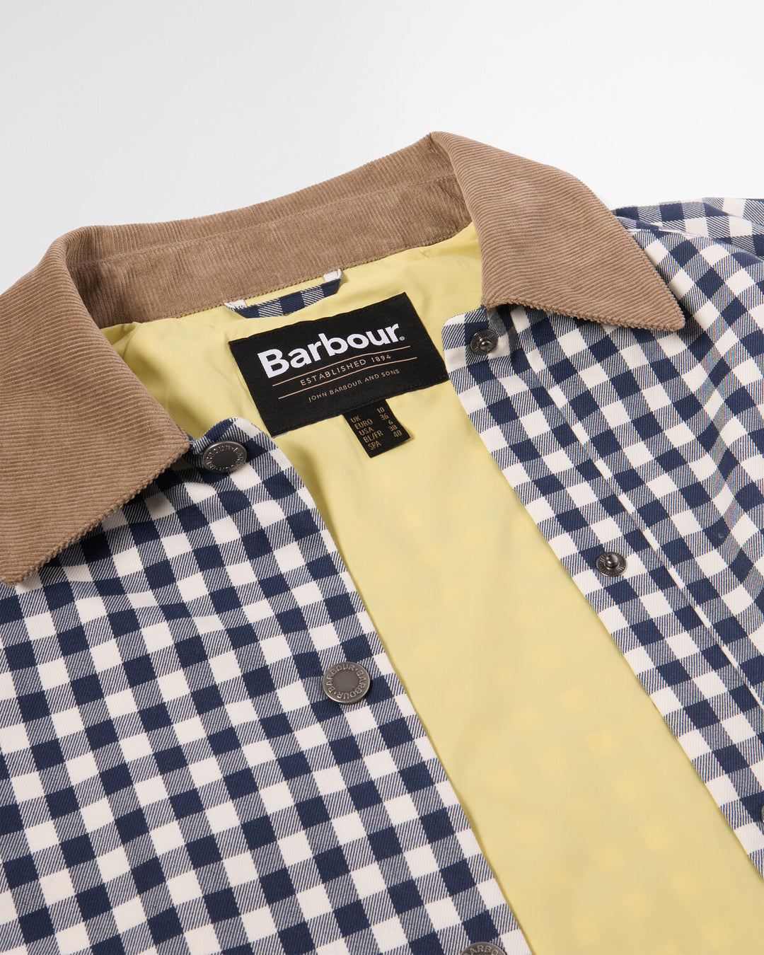 Ovingham  Casual Jacket (Gingham Navy/  Neutral)