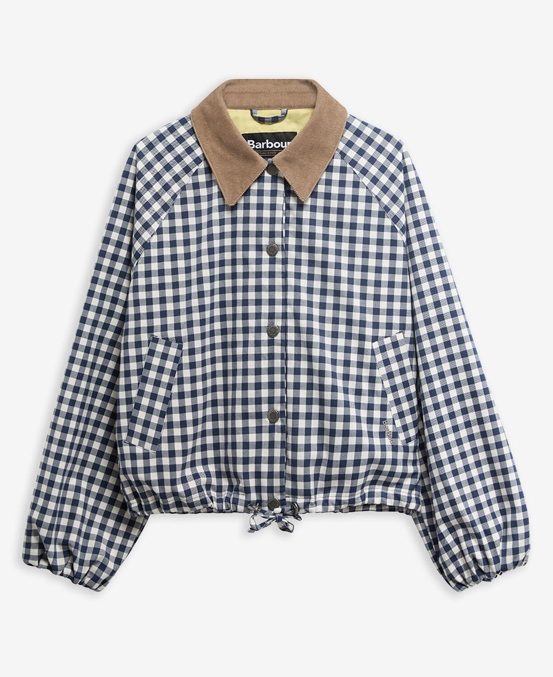 Ovingham  Casual Jacket (Gingham Navy/  Neutral)