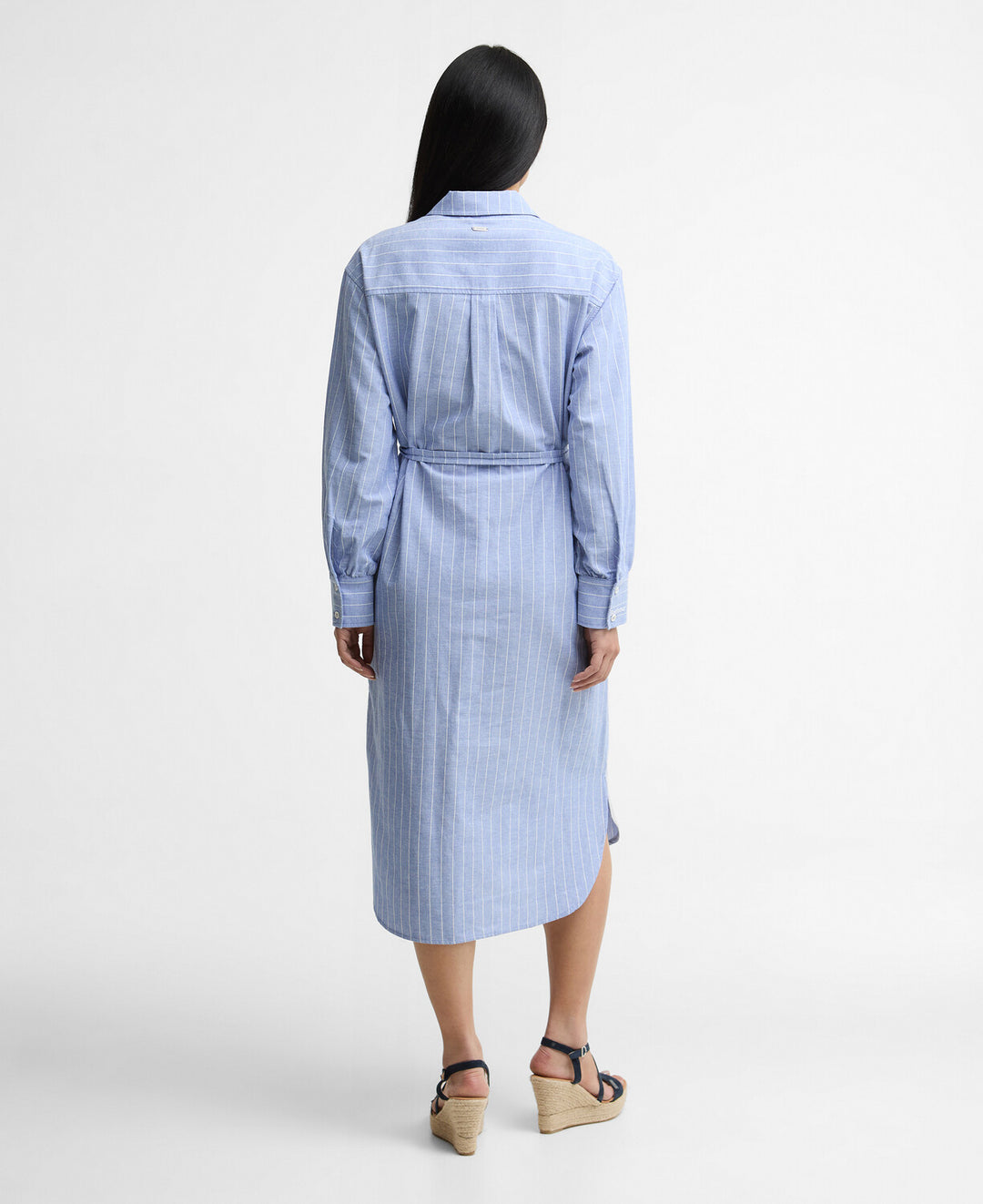 Avon  Midi Dress (Chambray/White  Stripe)