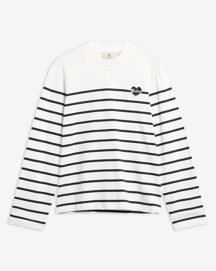 Harling Striped Top (Cloud/Dark Navy)