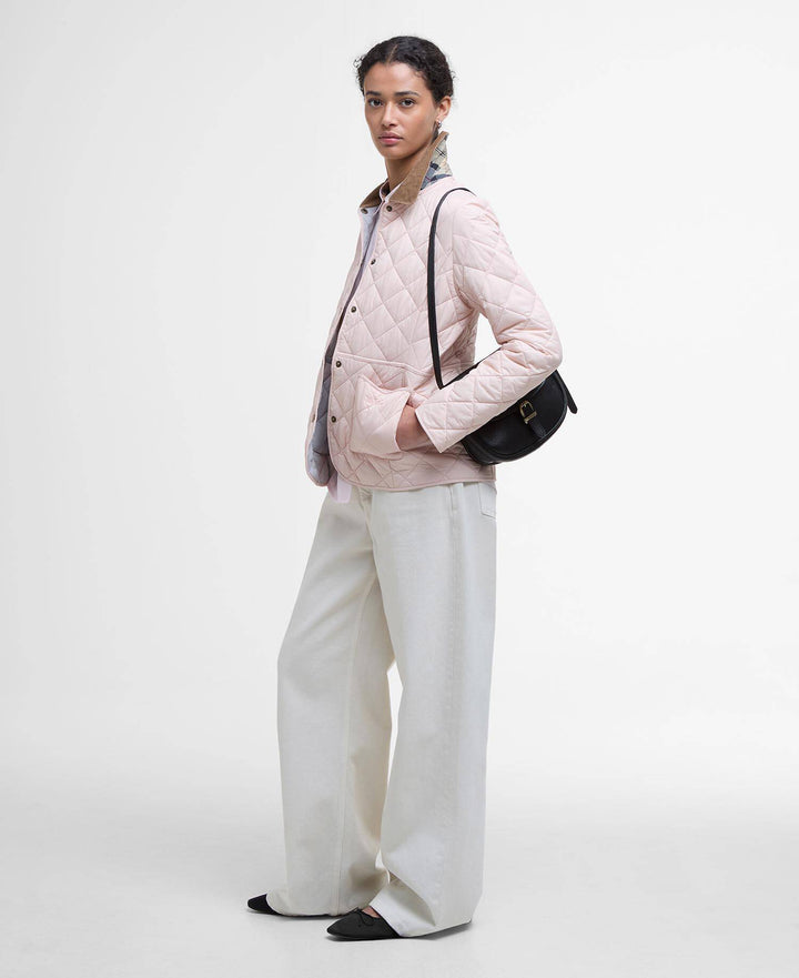 Deveron Quilted Jacket (Primrose  Pink/Ice White)