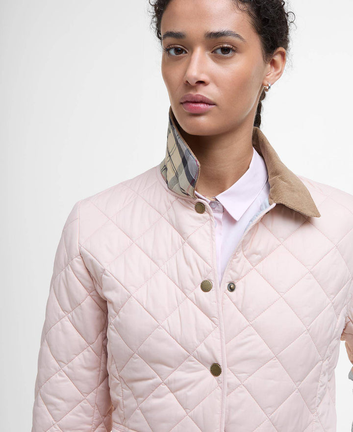 Deveron Quilted Jacket (Primrose  Pink/Ice White)