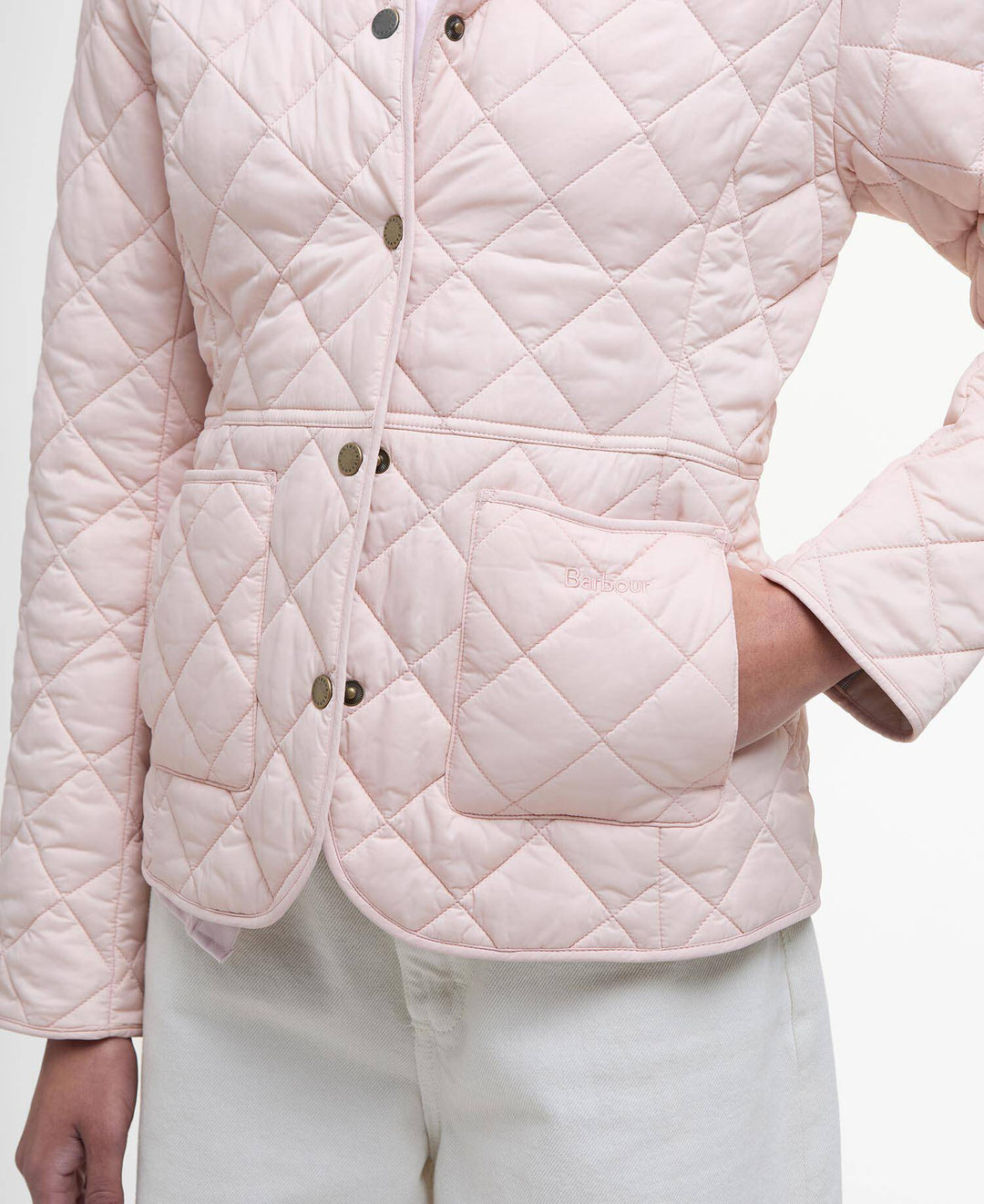 Deveron Quilted Jacket (Primrose  Pink/Ice White)